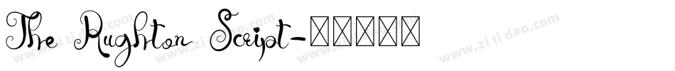 The Rughton Script字体转换